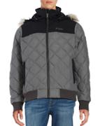 Columbia Quilted Faux Fur-trimmed Coat