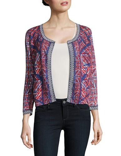 Nic+zoe Petites Picasso Printed Open-front Cardigan