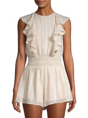 Finders Striped Ruffle Romper