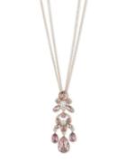 Givenchy Multi-chain Blush Crystal Pendant Necklace