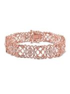 Sonatina 14k Rose Gold & Diamond Scroll Filigree Bangle Bracelet