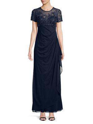 Xscape Plus Long Beaded Gown