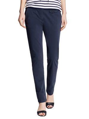 Brooks Brothers High-rise Stretch-cotton Pants