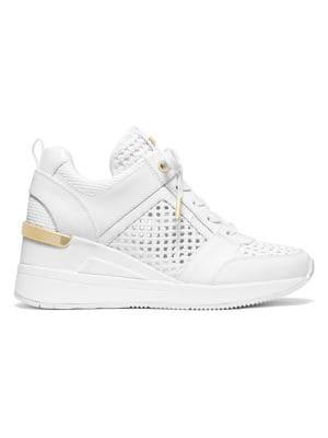 Michael Kors Georgie Faux Leather Wedge Sneakers