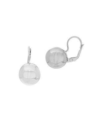 Lord & Taylor Sterling Silver Large Round Bead Earrings