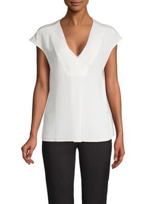 Vince Camuto Petite Extend-shoulder V-neck Top