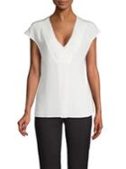 Vince Camuto Petite Extend-shoulder V-neck Top