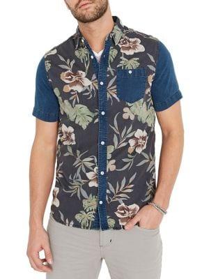 Buffalo David Bitton Regular-fit Siuvon Short-sleeve Denim Shirt