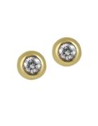 Effy D Oro Diamond And 14k Yellow Gold Stud Earrings