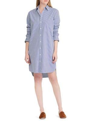 Polo Ralph Lauren Pinstriped Cotton Shirtdress