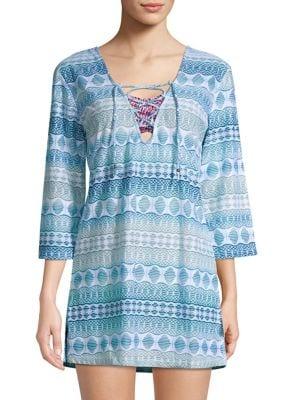 J Valdi V-neck Lace-up Tunic