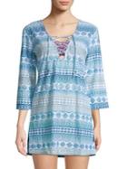 J Valdi V-neck Lace-up Tunic