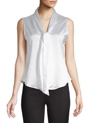 Calvin Klein Satin Tie Neck Blouse