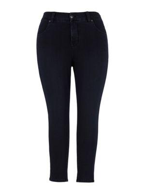 Melissa Mccarthy Seven7 Stretch-cotton Skinny Jeans- Grey