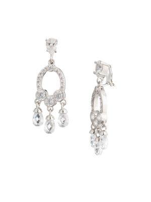 Carolee Crystal Coves Clip-on Chandelier Earrings