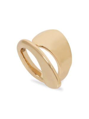 Robert Lee Morris Soho Forged Goldtone Bypass Ring