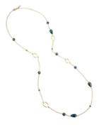 Kenneth Cole New York Black Diamond And Peacock Pearl Geo Single Strand Necklace