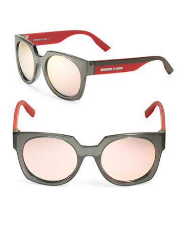 Mcq By Alexander Mcqueen Color Block 53mm Round Sunglasses
