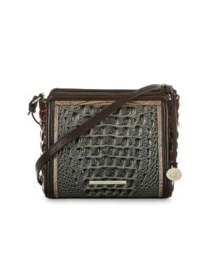 Brahmin Heartwood Carrie Embossed Leather Crossbody Bag