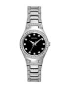 Bulova Ladies' Crystal Black Dial Watch, 96l170