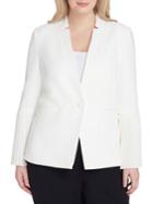 Tahari Arthur S. Levine Plus Starneck Pleat-sleeve Jacket