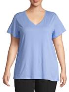 Hue Plus Short Sleeve V-neck Top