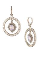 Marchesa Embellished Orbital Drop Earrings