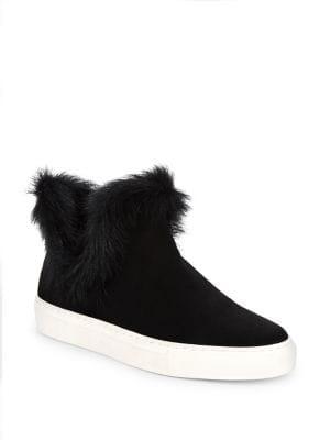 Rachel Zoe Brooklyn Suede And Shearling Sneaker Booties