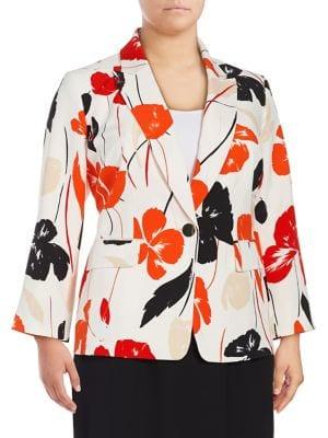 Nipon Boutique Plus Valencia Floral Blazer