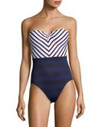 Tommy Bahama One-piece Mitered Bandeau Swimsuit