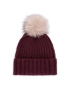 Bcbgeneration Faux Fur Ribbed Knit Beanie