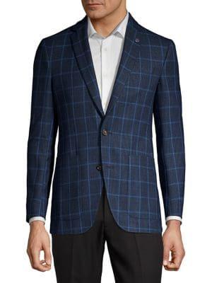 Ted Baker Windowpane Wool Sportcoat