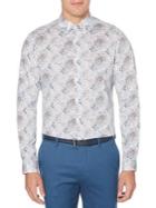 Perry Ellis Abstract Floral Long Sleeve Button-down Shirt