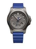 Victorinox Swiss Army Rubber Inox Sandblasted Titanium Professional Strap Watch