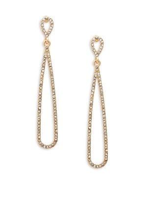 Design Lab Crystal Oval Drop Earrings