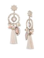 Marchesa Faux Pearl And Crystal Tassel Chandelier Earrings