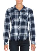 Beach Lunch Lounge Elyse Plaid Long Sleeve Button-front Shirt