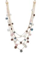 Anne Klein Crystal Faceted Frontal Necklace