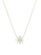 Adina Reyter 14k Yellow Gold & 0.05 Tcw White Diamond Pave Starburst Necklace
