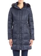 Vince Camuto Convertible Faux Fur-trimmed Puffer Coat