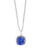 Effy Diamond And Blue Tanzanite Pendant Necklace, 0.11 Tcw