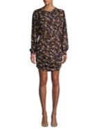 Astr The Label Dawn Floral Ruched Keyhole Dress