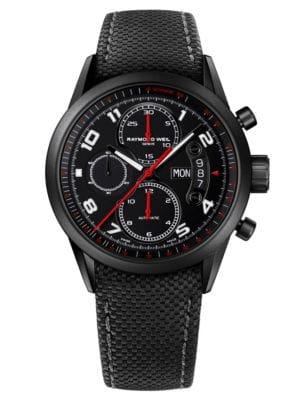 Raymond Weil Mens Black Chronograph Watch