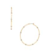 Kenneth Cole New York Trinity Rings Two-tone Station Hoop Earrings