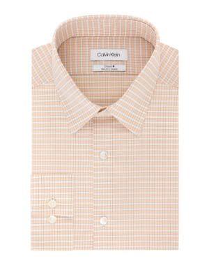 Calvin Klein Slim-fit Checkered Dress Shirt