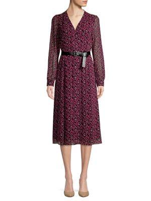 Michael Michael Kors Printed Belted Shirtdress