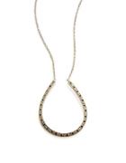 Chan Luu Diamond Horseshoe Sterling Silver Pendant Necklace