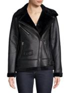 Vero Moda Faux Shearling-trimmed Moto Jacket