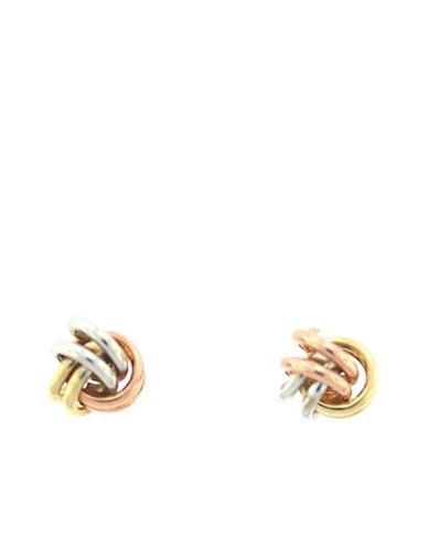 Lord & Taylor 14k Tri Tone Gold Polished Earrings