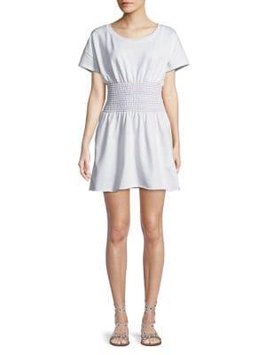 Design Lab Smock-waist Fit-&-flare Dress